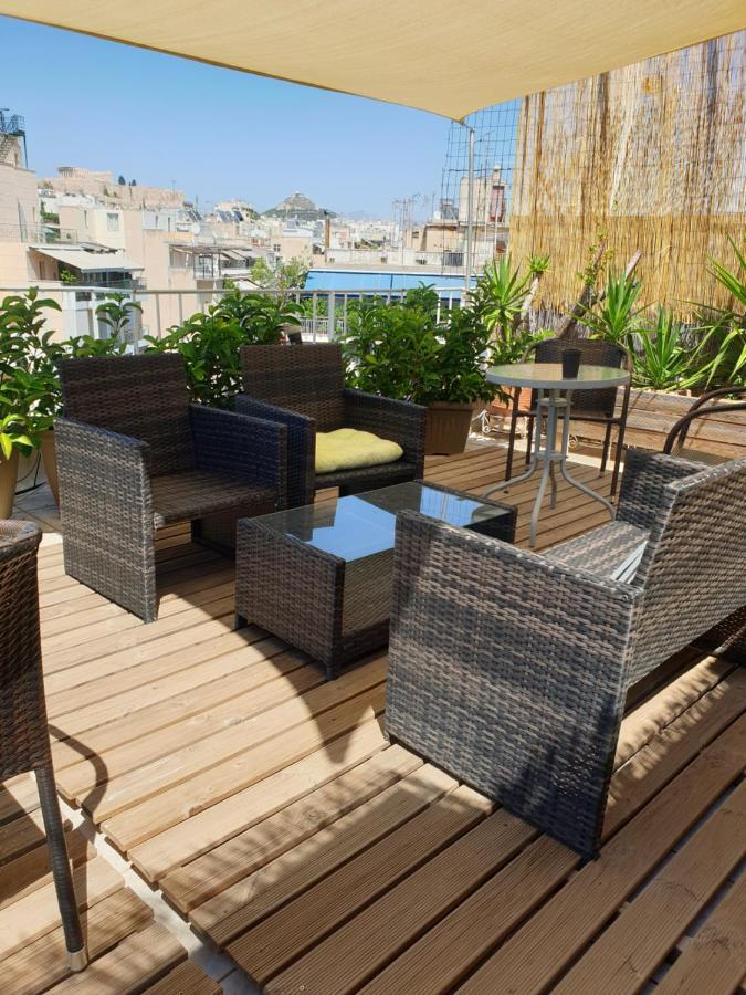 Renovated Studio With Roof Garden Access, 15 M Walk To Acropolis Apartment Athens Luaran gambar