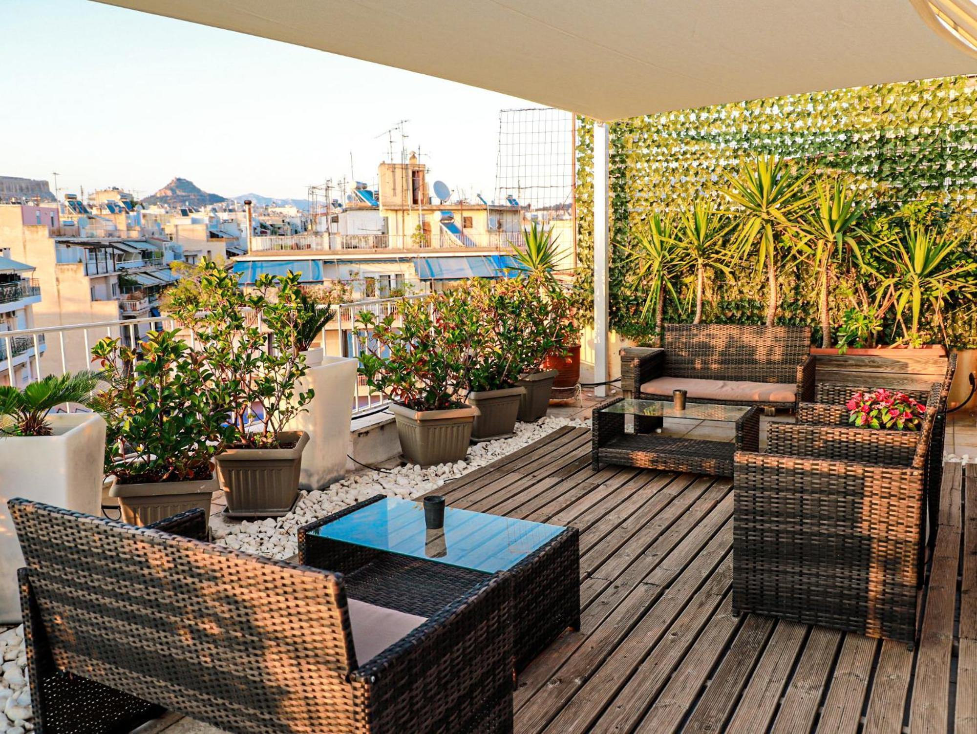 Renovated Studio With Roof Garden Access, 15 M Walk To Acropolis Apartment Athens Luaran gambar